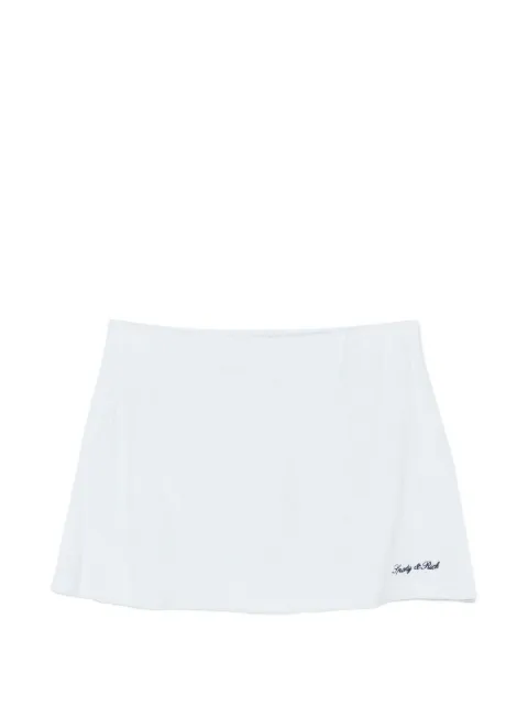 Sporty & Rich logo-embroidered terry skirt Blue SK007710326BL