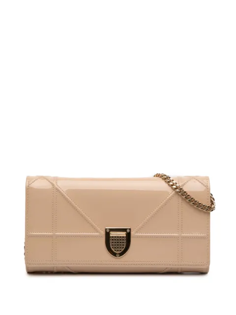 Christian Dior Pre-Owned 2017 Patent Diorama Wallet On Chain crossbody bag Neutrals 7XAGDTEPLO42PD9G