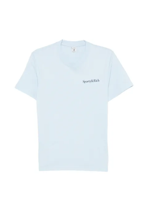 Sporty & Rich Fema logo-detail crew neck T-shirt Blue TO11975300BL90