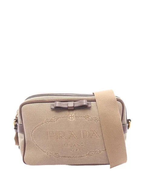 Prada Pre-Owned 2010-2026 Jacquard Canvas Canapa Logo crossbody bag Neutrals 5XPBC3005IAJ4ZOC