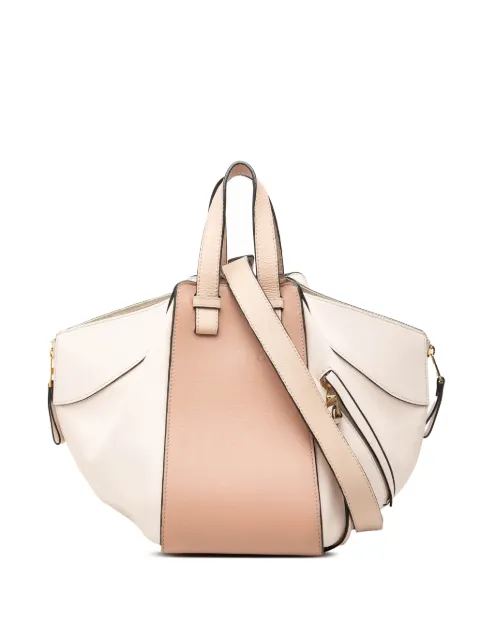 Loewe Pre-Owned 2017 Small Bicolor Leather Hammock satchel Neutrals ZXXJWKY12ULBKWC7