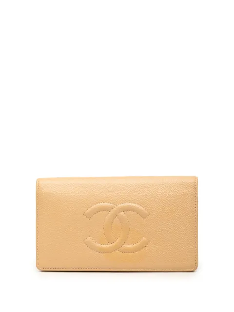 CHANEL Pre-Owned 2011 CC Caviar Bifold Wallet long wallets Neutrals GK0RKAOW10R0Z5Y0