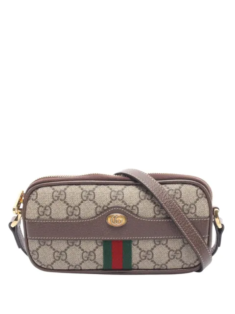 Gucci Pre-Owned 2016-2026 Mini GG Supreme Web Ophidia crossbody bag Neutrals 2XU81L2JY8E209BA