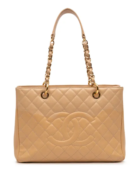 CHANEL Pre-Owned 2014-2015 Caviar Grand Shopping tote bag Neutrals WCHSI1SUYOHMXLH8