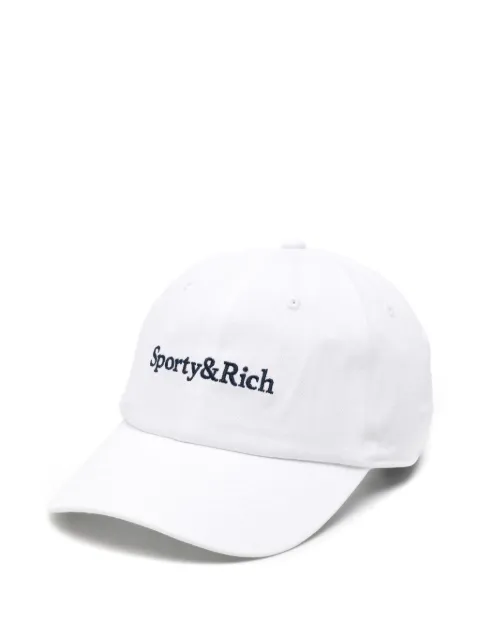 Sporty & Rich logo-embroidered baseball cap White AC04077300WH