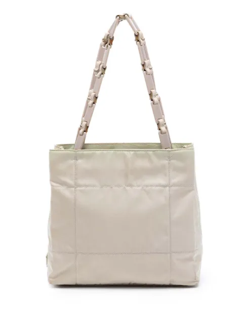 Prada Pre-Owned 2000-2013 Tessuto Chain shoulder bag Neutrals FPJQEKYLKJTGLP72