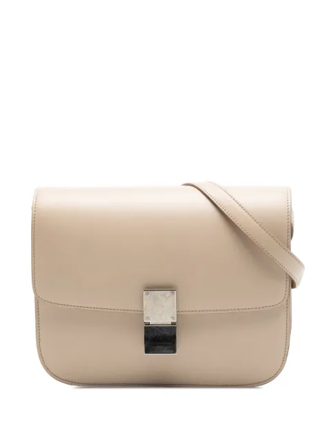Celine Pre-Owned 2016 Medium Calfskin Classic Box crossbody bag Neutrals 9FW70BCKBC8EASJG