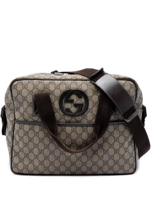 Gucci Pre-Owned 2016-2026 GG Supreme Interlocking G Briefcase business bag Neutrals 2GWVI6Z15II695RK