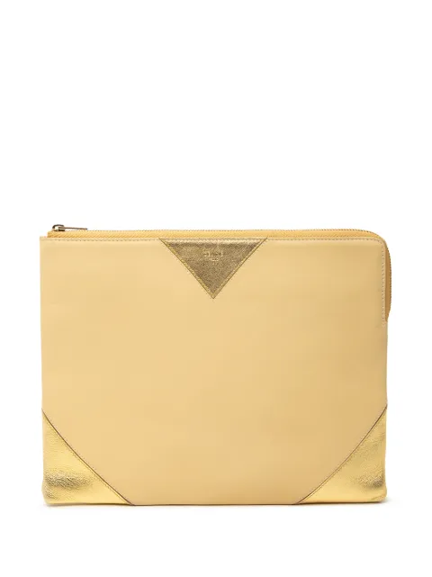 Celine Pre-Owned 2013 Bicolor Lambskin Coeur clutch bag Neutrals I5CTO5R048PUYM15