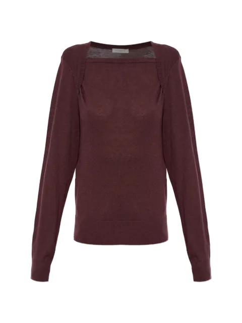 By Malene Birger Gwen square-neck sweater Brown 104008