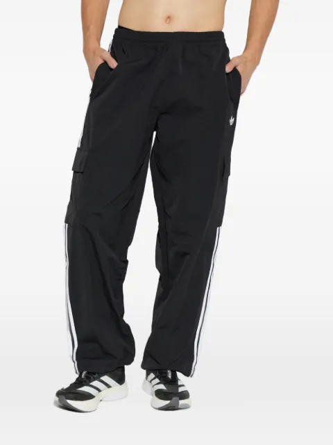 adidas logo-embroidered side-stripe cargo pants Black KQ8924