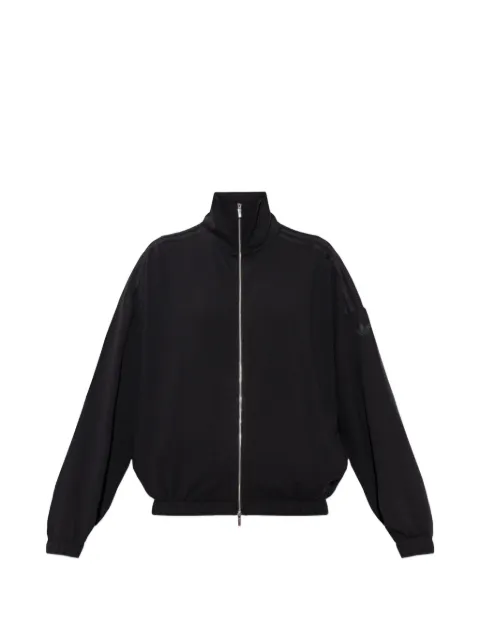 adidas three-stripe stand-up collar sweatshirt Black KY9249