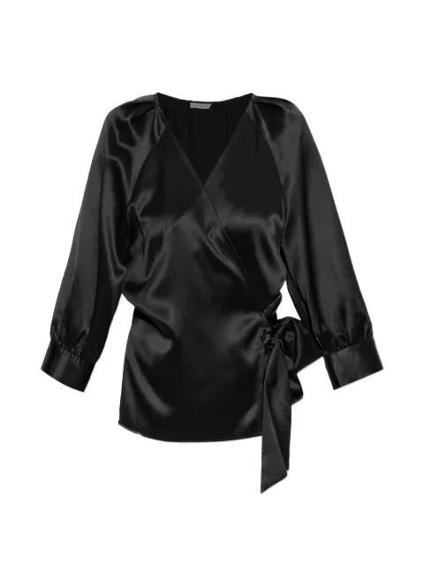 By Malene Birger Pacey wrap blouse Black 104103