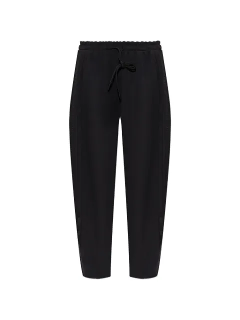 adidas logo-embroidered wide-leg track pants Black KY92650