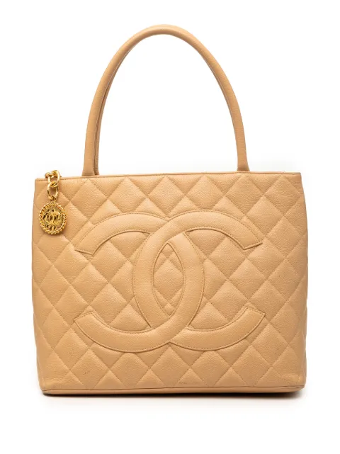 CHANEL Pre-Owned 1997-1999 Caviar Medallion tote bag Neutrals 7VBECUH5NBM9FZUT