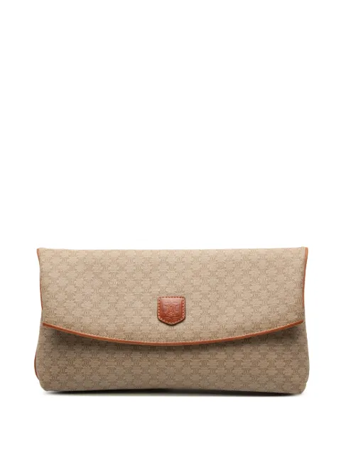 Celine Pre-Owned 2007 Macadam Coated Canvas clutch bag Neutrals 5AMGYCYEYPWUUZ5W