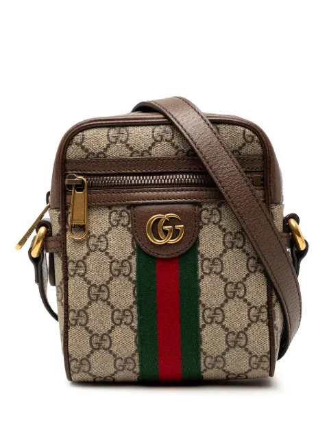 Gucci Pre-Owned 2016-2026 Mini GG Supreme Web Ophidia crossbody bag Neutrals 22XP38NWBNI3KURV