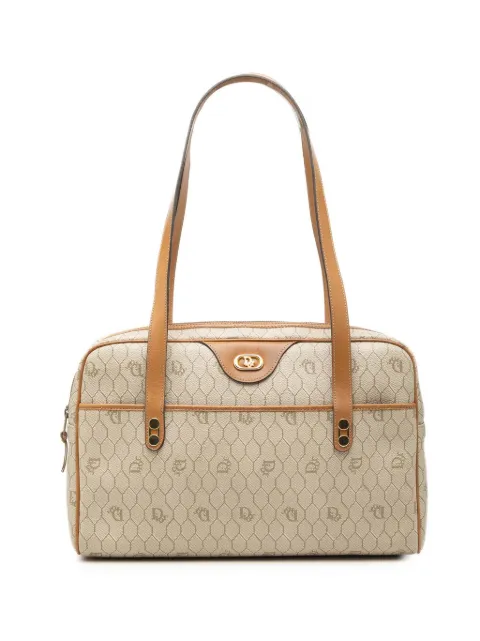 Christian Dior Pre-Owned 20th Century Honeycomb Coated Canvas shoulder bag Neutrals 1XO1RL772MLI4XI8