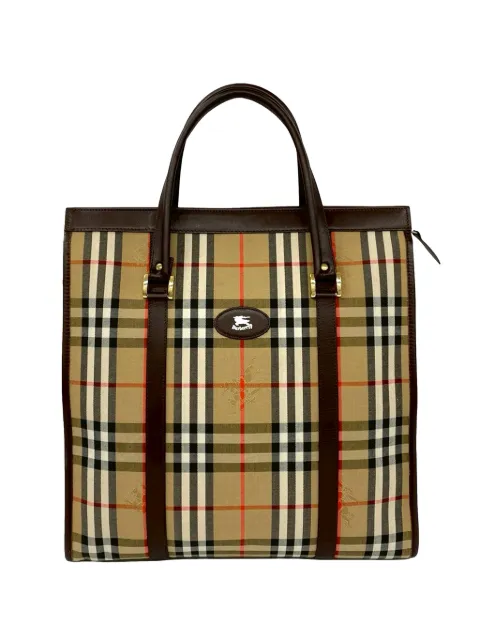 Burberry Pre-Owned 20th Century Haymarket Check Canvas tote bag Neutrals U4B98FPMCWM2VKLF