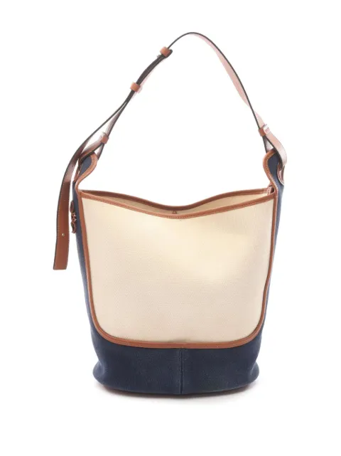 Loewe Pre-Owned 2010-2026 Canvas and Leather Anagram Hobo Bag shoulder bag Neutrals R0APZ9B8HDPVVTLQ