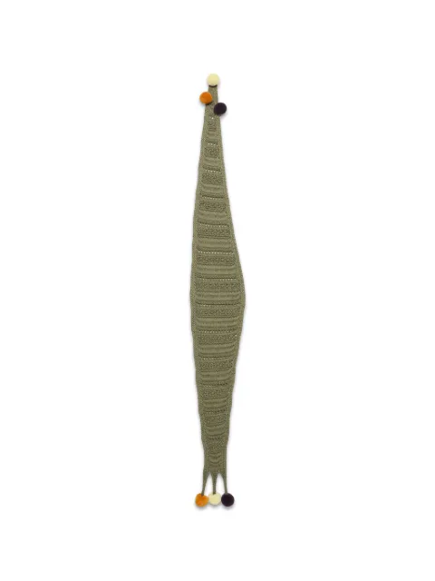 JW Anderson pom-pom-embellished scarf Green KW1582YN0515