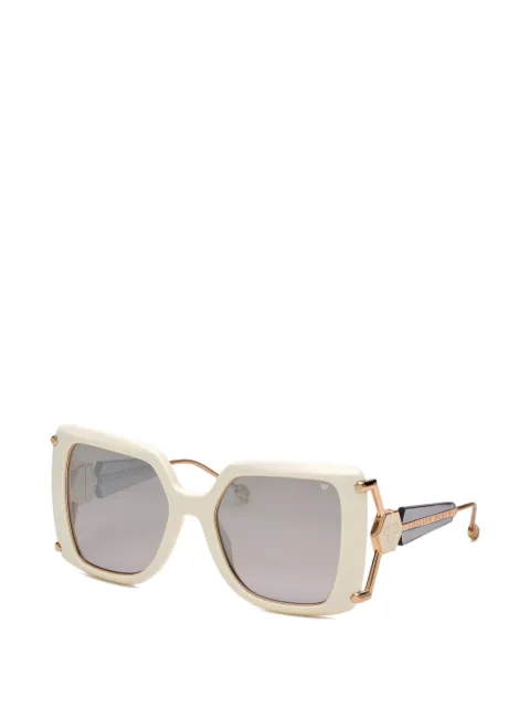 Philipp Plein Eyewear Queen square-frame sunglasses White SPP121S3GFX