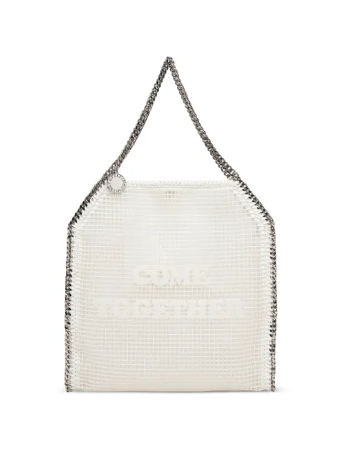 Stella McCartney Falabella slogan-print Cross body bag White 7B0204WP0719
