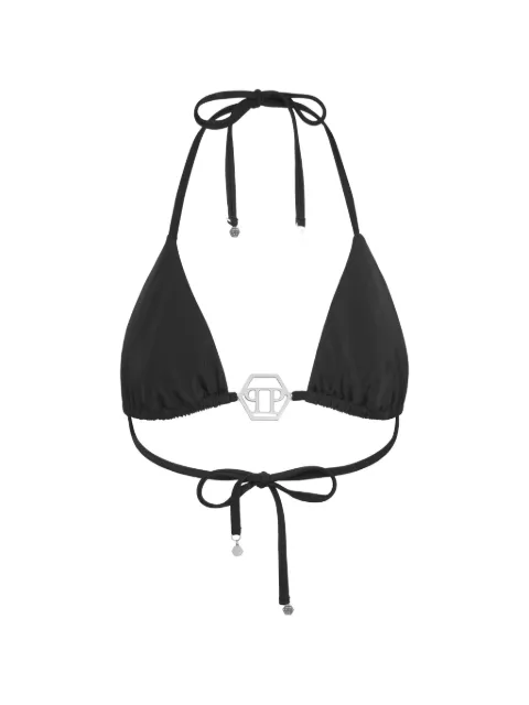 Philipp Plein swimming bra Hexagon Black SAFCWUZ0167PTE003N
