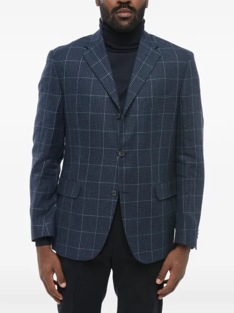 Corneliani checked blazer Blue 73XR434136906006