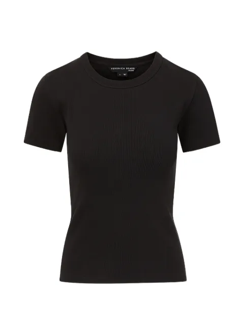 Veronica Beard Pruitt ribbed T-shirt Black J2508JY152S0587