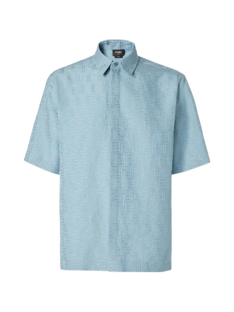 FENDI FF jacquard shirt Blue FS1317AU6Y