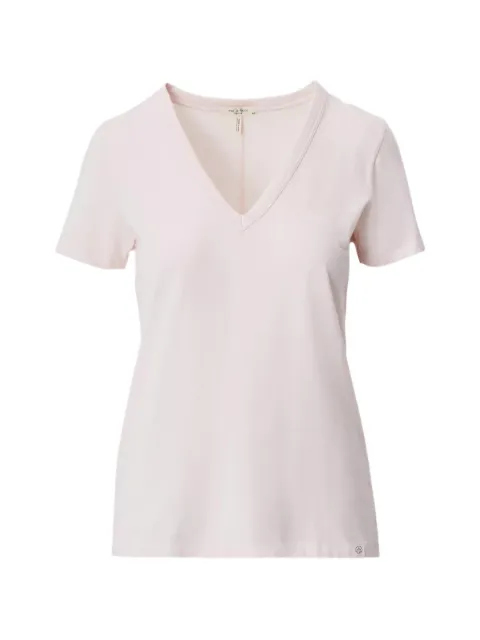 rag & bone slub-texture V-neck T-shirt Pink RE6L25HT3SW