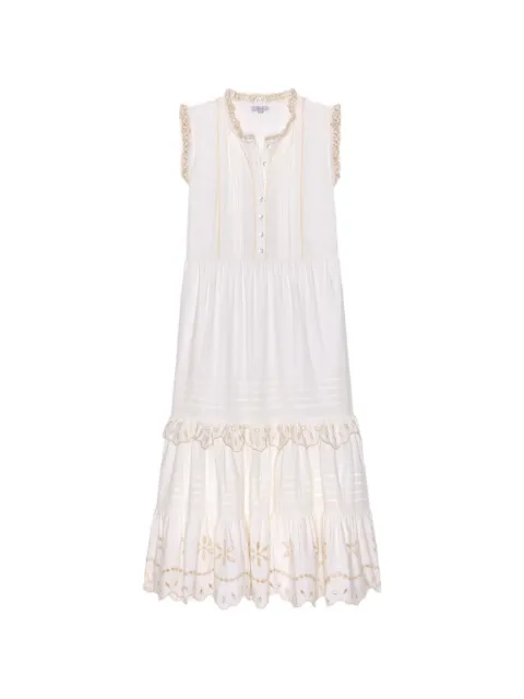 Rails embroidered tiered midi dress White 651A165G