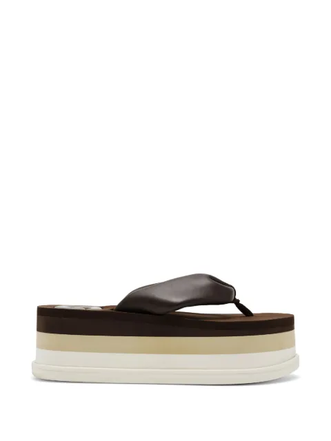 Cult Gaia padded flatform sandals Brown CGS26