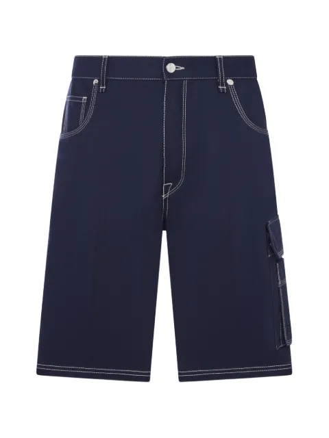 FENDI contrast-stitch cargo shorts Blue FB1126B15A