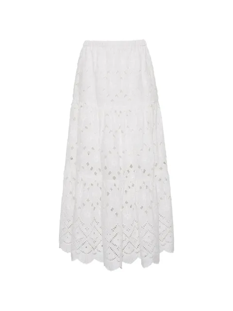 Cara Cara Melanie eyelet-embroidered maxi skirt White 207EEYEE