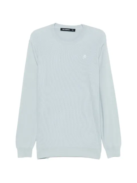 Karl Lagerfeld logo-embroidery sweater Blue 655008561398