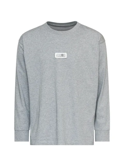 MM6 Maison Margiela cotton jersey long-sleeve top Grey SH0NH0028M20170