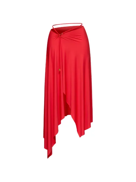 KOROBEYNIKOV asymmetric long skirt Red 500JASRDSS26