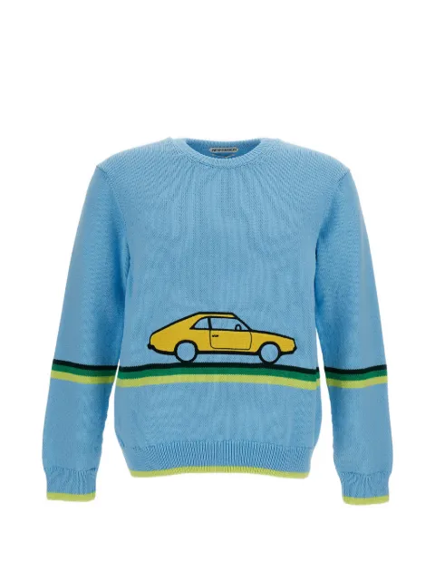 JW Anderson car-intarsia striped sweater Blue KW1531YN0515