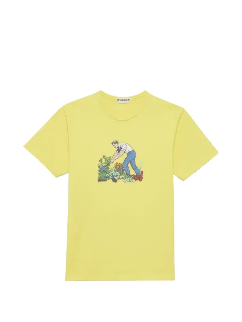 JW Anderson Gardener graphic-print T-shirt Yellow JT0345PG1937