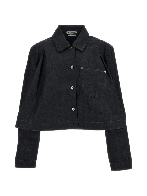 JW Anderson pleated-sleeve denim shirt Blue DS0019PG1932