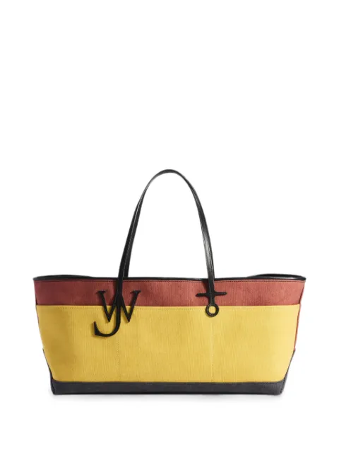 JW Anderson Stretch Anchor logo-plaque colour-block tote bag Yellow HB0770FA0544