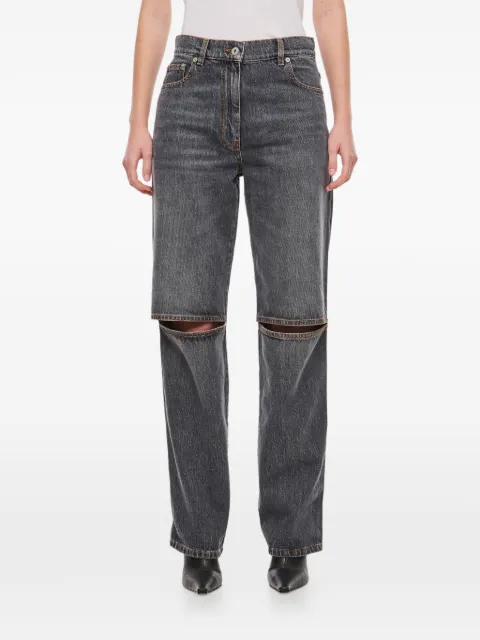 JW Anderson Anchor-logo cut-out jeans Grey DT0046PG0977929