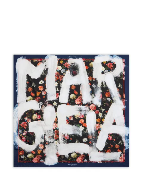 Maison Margiela printed silk scarf Black S51TF0050M36051