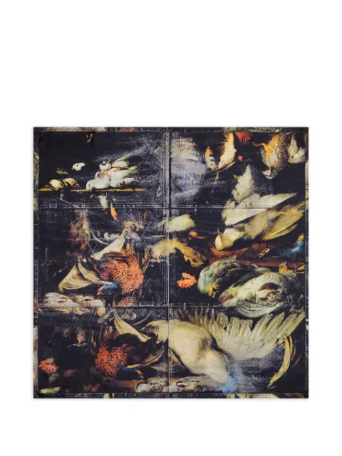 Maison Margiela printed silk scarf Black S51TF0054M36055