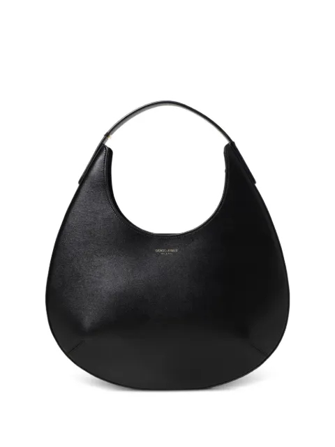 Giorgio Armani logo-stamp leather tote bag Black Y1E177YTF4A