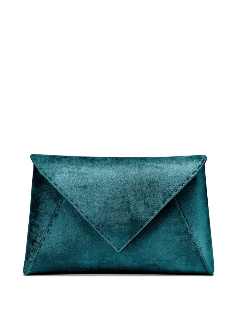 Tyler Ellis Lee Pouchet crushed-velvet clutch bag Green T251CV310R