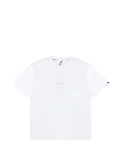 AAPE BY *A BATHING APE® embossed-logo Moonface T-shirt White AAPTEM1730XXP