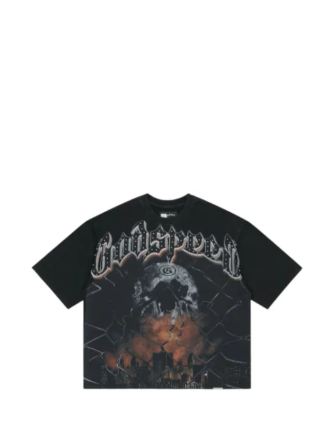 GODSPEED graphic-print boxy T-shirt Black GS210